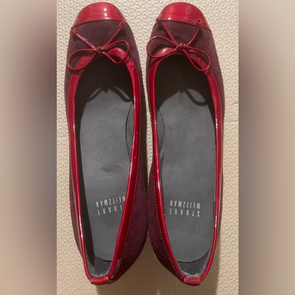 Stuart Weitzman Red Suede Kitten Heels 7M - Picture 3 of 3